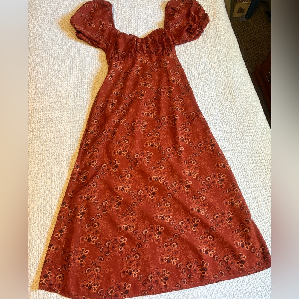 Max and Ash Puff Sleeve Midi Dress